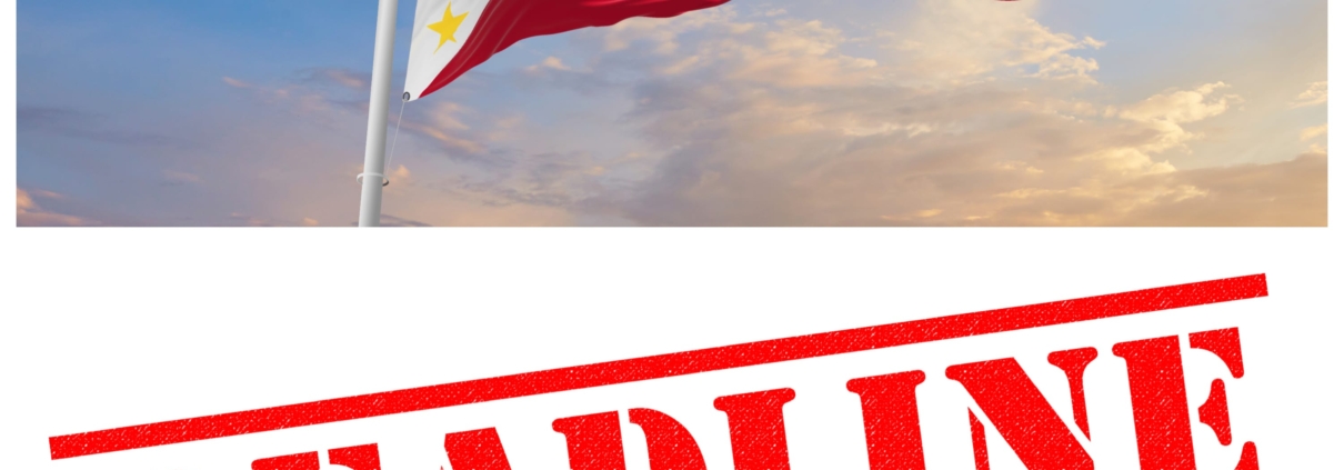 The Philippines Flag over a banner that reads "deadline extended."